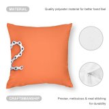 Polyester Pillow Case Bike Chain Industrial Metal Linked Design Shiny Gear Font Insubstantial Digit Creativity