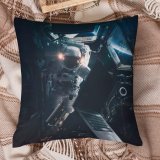 Polyester Pillow Case Vadim Sadovski Space Astronaut Space Station Laptop SciFi Space Suit Lights