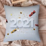 Polyester Pillow Case Celebrations Year Ribbons Party Sparkling Happy