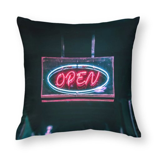 Polyester Pillow Case Dark Time Design Illuminated Lights Technology Midnight Light Information Display Neon