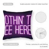 Polyester Pillow Case Aleksandar Pasaric Dark Quotes Nothing Here Neon Purple