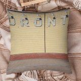 Polyester Pillow Case Toronto Brick Wall Evergreen Works HQ Brickwork Architecture Texture Brickwall Letter