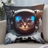 Polyester Pillow Case Vadim Sadovski Space Space Suit Cat Asteroids Astronaut