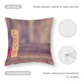 Polyester Pillow Case Ylanite Koppens Love Heart Wooden Blocks Letters Creative
