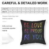 Polyester Pillow Case Black Dark Quotes Be You Be Love Be Proud Dark Inspirational Quotes