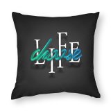 Polyester Pillow Case Marcos Scalone Black Dark Quotes Choose Inspirational Quotes Typography