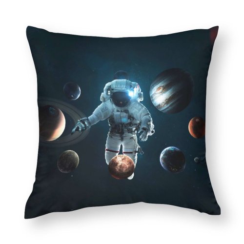 Polyester Pillow Case Vadim Sadovski Space Astronaut Planetary System Suit Travel Orbital Ring Solar