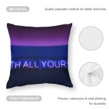 Polyester Pillow Case Words Dark Baptist Road Purple Church Ovilla Quote States Night PNG Blog