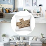 Polyester Pillow Case Words Lettering U Domino Game You Letters Typography Design PNG I Layout