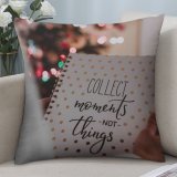 Polyester Pillow Case Blogging Design Lights Season Notebook Quote Art Christmas Conceptual Decoration Media
