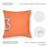 Polyester Pillow Case Chain Metal Linked Design Gear Digit Creativity Number Abstract Art Silver