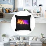 Polyester Pillow Case Dark Neon Colorful AMOLED Typography