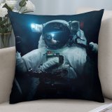 Polyester Pillow Case Vadim Sadovski Space Astronaut Space Travel Space Adventure Light Dark