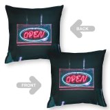 Polyester Pillow Case Dark Time Design Illuminated Lights Technology Midnight Light Information Display Neon