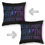 Polyester Pillow Case Black Dark Quotes Baby Groot Silent Have Loudest Minds Popular Quotes Dark