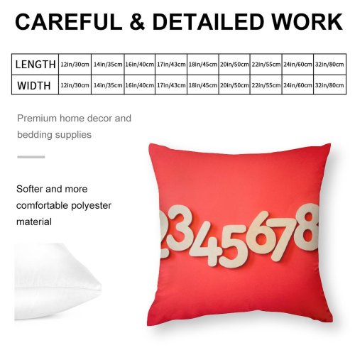 Polyester Pillow Case Counting Math Numbers School Count Mathematics