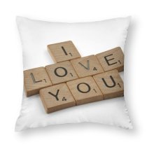 Polyester Pillow Case Words Lettering U Domino Game You Letters Typography Design PNG I Layout