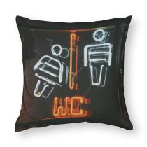 Polyester Pillow Case Dark Signalise Design Lights Display Signage