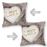 Polyester Pillow Case TRUE Soft HQ Egg Sweet Hue Wi Usa Sheboygan Grey Heart