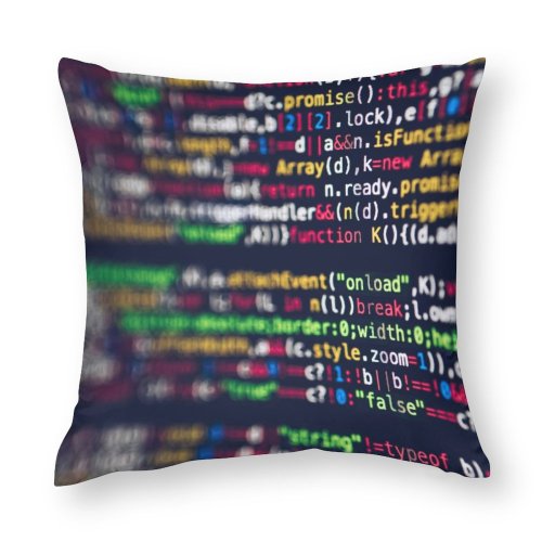 Polyester Pillow Case Bytes Focus Pc Screen Programming Science Development Electronics Script Source Management