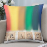 Polyester Pillow Case Creativity Alphabet Lgbt Pride Motley Conceptual Word Rainbow Letters