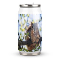 Coke Cup Wood Summer Cute Tree Fur Portrait Rodent Outdoors Wild Funny Little