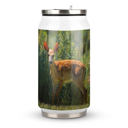 Coke Cup Wood Field Grass Grassland Deer Outdoors Wild Wildlife Stag Antler Velvet Buck