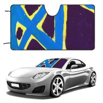 Car Windshield Sunshade Modern Impressionist Abstract Art Paintings Primary Africa West Indian Indies Ethnic Oriental