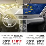 Car Windshield Sunshade Europe Love Flag Grunge Texture Aged Ancient Backdrop Circular Concept Conceputal Country