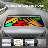 Car Windshield Sunshade Love Stainedglass Abstract Design Light Shapes Art Window Valentine Hearts Hands Reaching