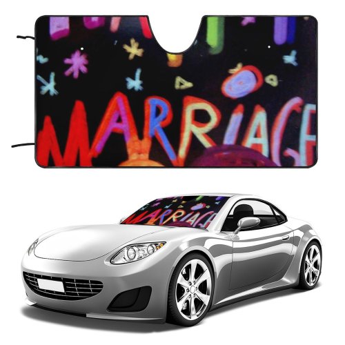 Car Windshield Sunshade Happy Marriage Cards Love Birthday Clipart Boy Girl Colorful