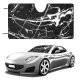 Car Windshield Sunshade Modern Abstract Art Paintings Splatter Splat Splats Palette Oil Colours Artist Creative