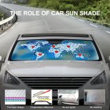 Car Windshield Sunshade Connected Earth Community Concept Web Communication America Connection Network Abstract Digital Technology