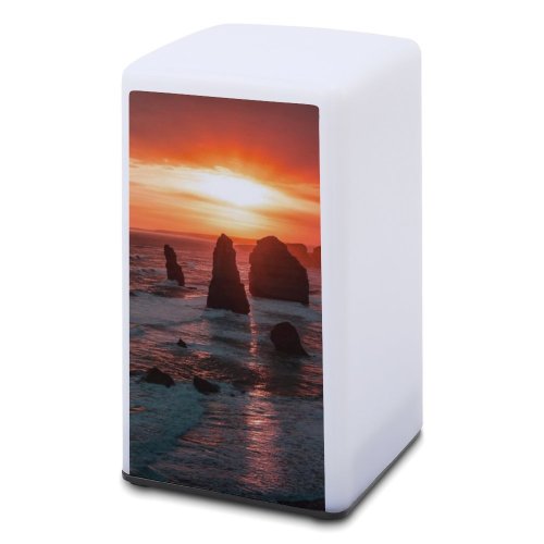 A Small Desk Lamp Sea Ocean  Sunset Sunlight Rocks Hill Cliff  Horizon Cloud Sky