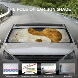 Car Windshield Sunshade Abstract Asian Balance Blots Chinese Grunge Meditation Old Spirit Texture Wave Yang