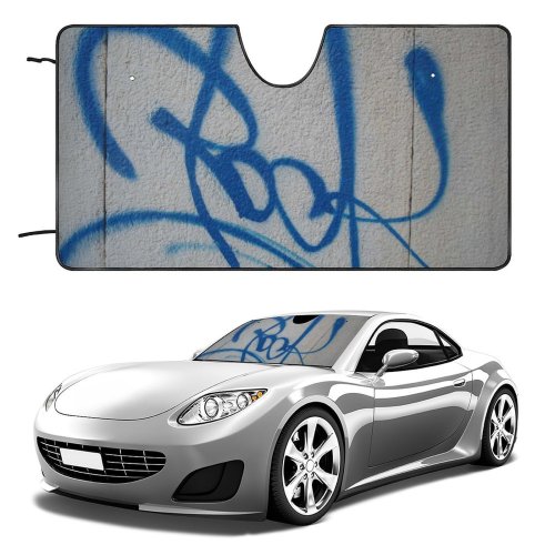 Car Windshield Sunshade Graffiti Rock Art Street Urban Writing Wall