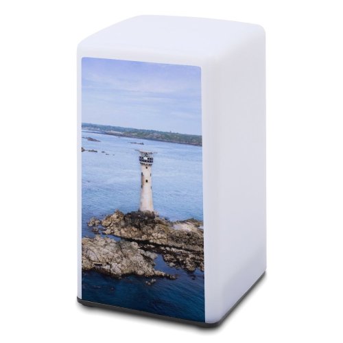 A Small Desk Lamp Sea Ocean  Rocks Island Lighthouse Sky