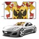 Car Windshield Sunshade Double Headed Eagle Grunge Emblem Heraldry Bird Key Keys Wing Wings Winged