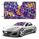 Car Windshield Sunshade Modern Abstract Art Ripple Pond Oil Colours Colorful Colourful Artist Acrylic Creative
