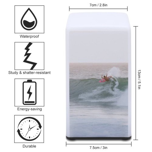 A Small Desk Lamp Sea Ocean  Sport Surf Guy Surfing Board Horizon Adventure Travel