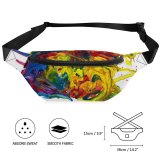 Belt Bag Abstract Acrylic Texture Smeared Colorful
