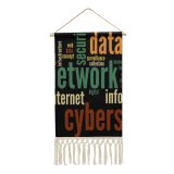 Cotton and Linen Hanging Posters Network Connection Online Address Binary Browse Browser Commerce Communication Communications Concept