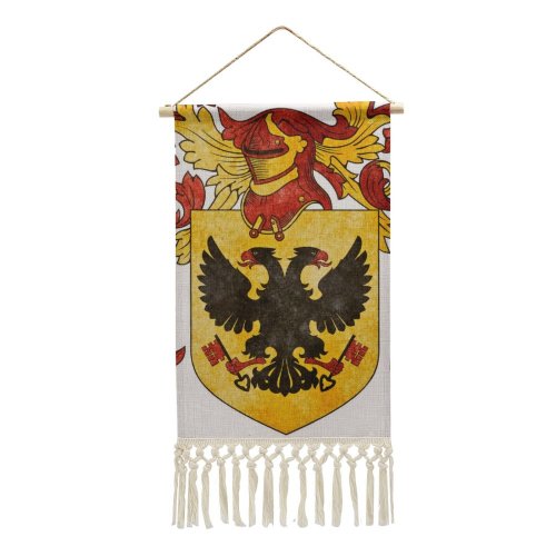 Cotton and Linen Hanging Posters Double Headed Eagle Grunge Emblem Heraldry Bird Key Wing Winged