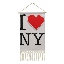 Cotton and Linen Hanging Posters Love Ny Newyork Decoration Usa Font Alphabet Letter Word Idea Decorative Backdrop