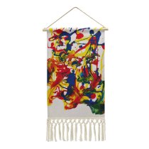 Cotton and Linen Hanging Posters Texture Abstract Faces Cool Acrylic Expressions Contemporary Splatter