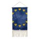 Cotton and Linen Hanging Posters Europe Love Flag Grunge Texture Aged Ancient Backdrop Circular Concept Conceputal Country