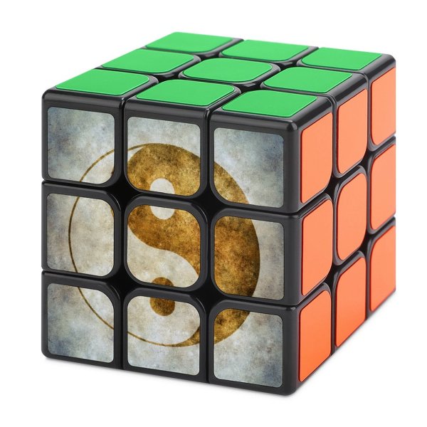 Magic Cube 3x3x3 Abstract Asian Balance Blots Chinese Grunge Meditation Old Spirit Texture Wave Yang