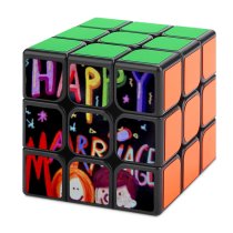 Magic Cube 3x3x3 Happy Marriage Cards Love Birthday Clipart Boy Girl Colorful