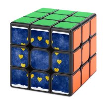 Magic Cube 3x3x3 Europe Love Flag Grunge Texture Aged Ancient Backdrop Circular Concept Conceputal Country