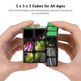 Magic Cube 3x3x3 Abstract Fabric Rainbow